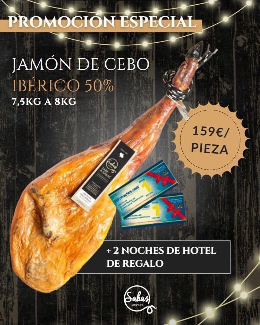 Jamón de cebo ibérico 50% raza ibérica