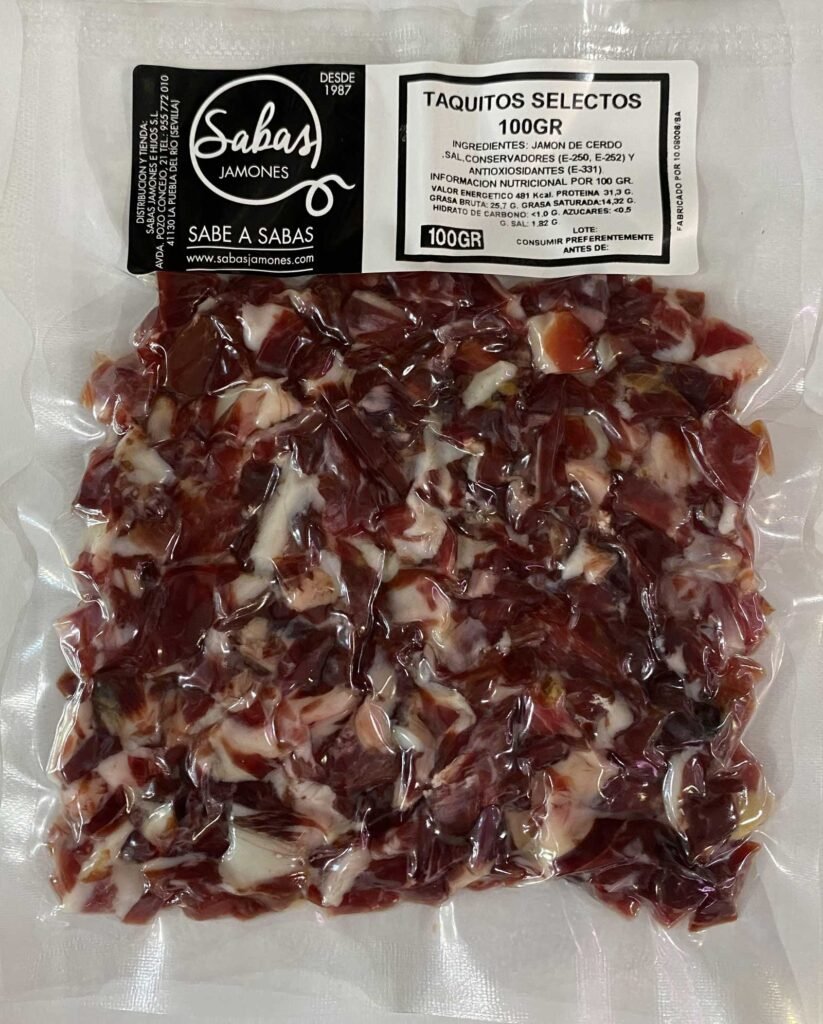 4 SOBRE de TAQUITOS de Jamón selectos SABAS JAMONES
