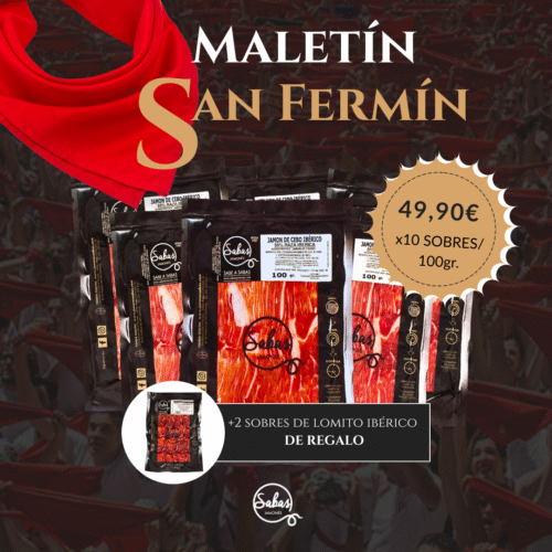 jamón de cebo Ibérico 50% raza ibérica Maletin
