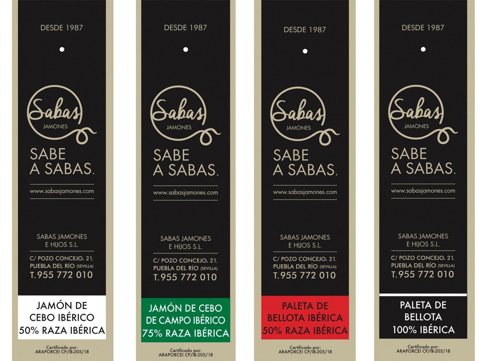 etiquetas del Jamón ibérico