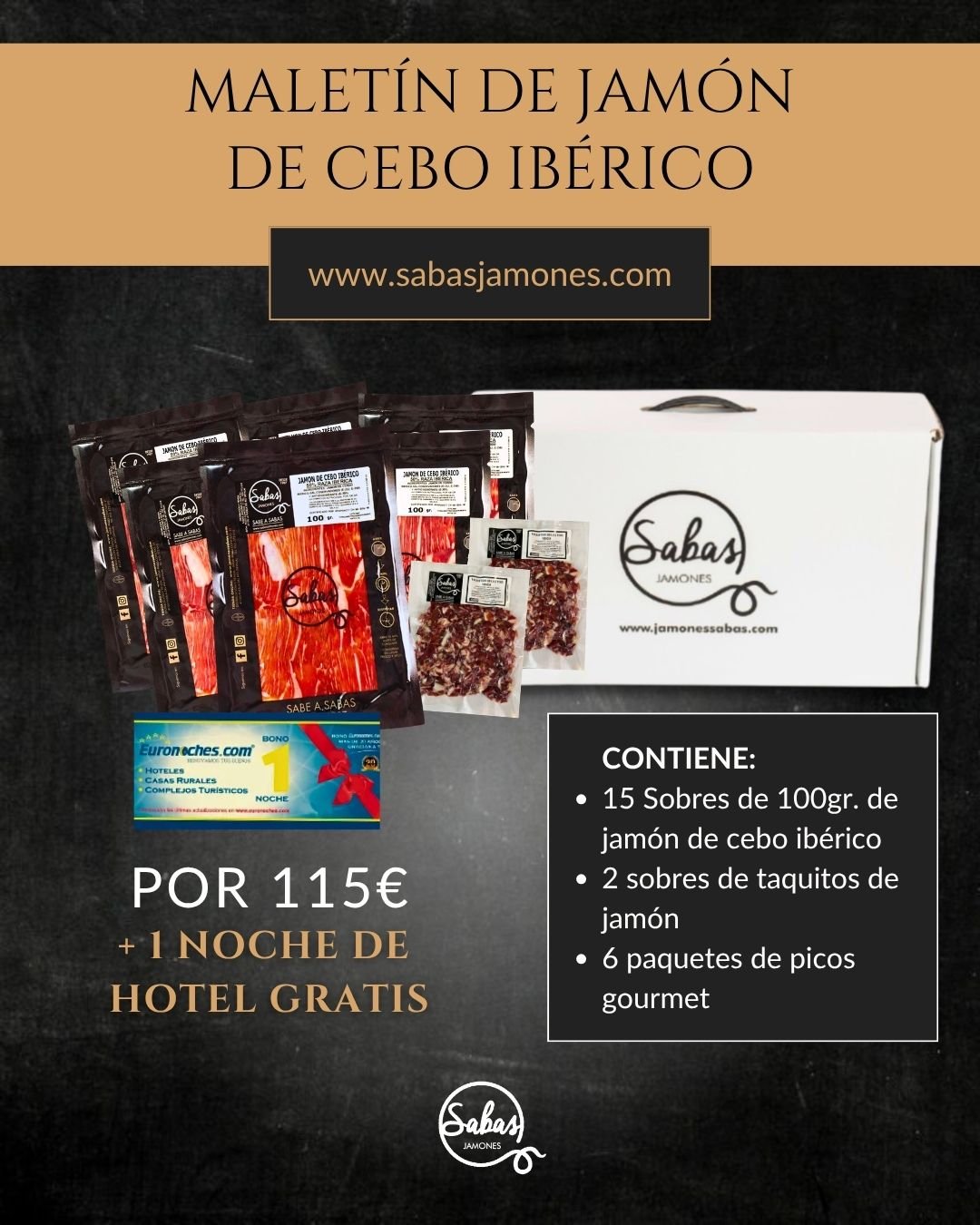 Maletín de jamón de cebo ibérico