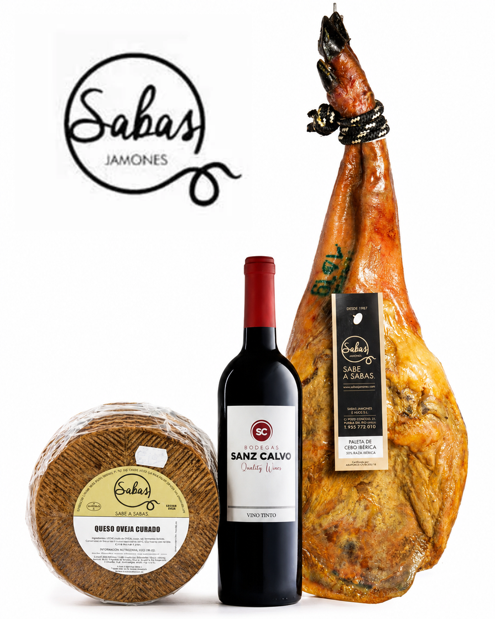 Lote especial de jamon Sabas con seleccion gourmet